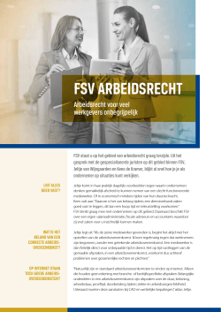 FSV ARBEIDSRECHT - FSV Accountants + Adviseurs