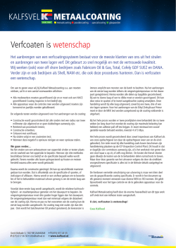 Kalfsvel Verfcoaten is Wetenschap 2014