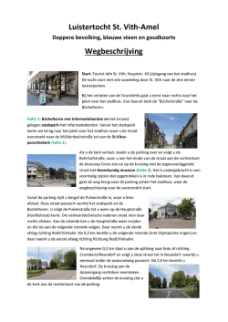 Luistertocht St. Vith-Amel Wegbeschrijving
