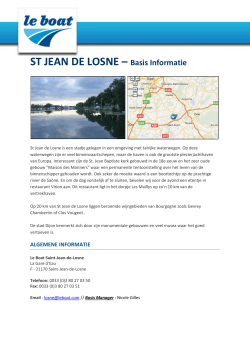 ST JEAN DE LOSNE – Basis Informatie
