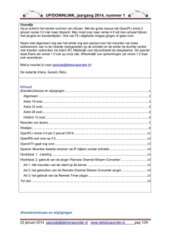 UP/DOWNLINK, jaargang 2014, nummer 1