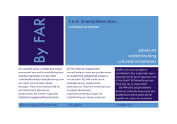 advies en ondersteuning culturele initiatieven F.A.R. (Friede