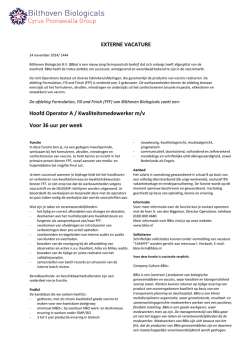 FFF Hoofdoperator A - kwaliteitsmedewerker