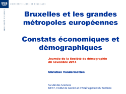 Les dynamiques démographiques et économiques des métropoles