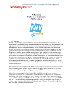 Profielschets Drie leden Auditcommissie FNV Vereniging