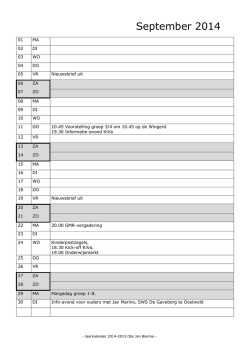 Download hier de informatiekalender