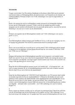 toegang vragen D66 over VAR verklaringen voor zzp ers 10 02 2014