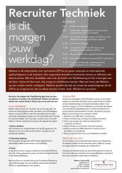 Is dit morgen jouw werkdag? Recruiter Techniek