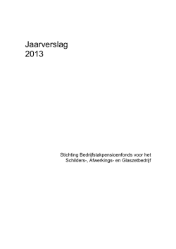 Jaarverslag 2013