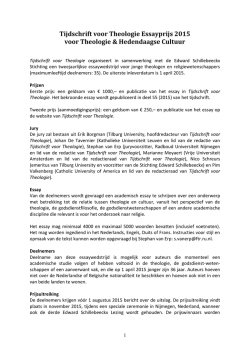 Edward Schillebeeckx Essayprijs