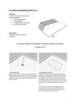 Handleiding Flatfix Eco montagesysteem plat dak