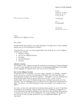 Hartelijk welkom bij het Instituut voor Facility Management. We