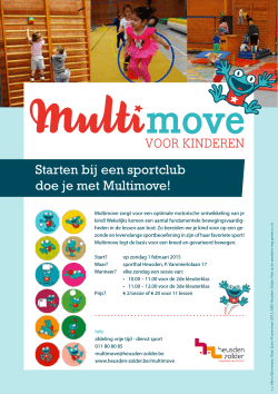 Starten bij een sportclub doe je met Multimove!