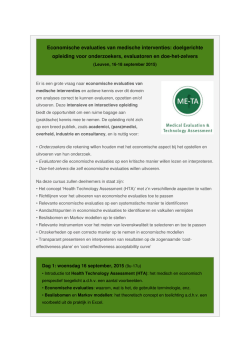 Economische evaluaties van medische interventies