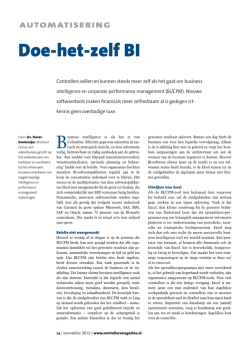 Doe het zelf Business Intelligence ControllersMagazine