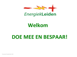 DOE MEE EN BESPAAR! Welkom