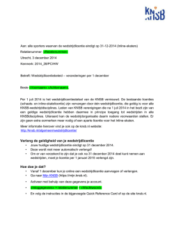 Verleng de geldigheid van je wedstrijdlicentie Hoe doe je dat?