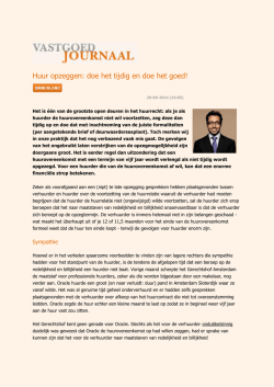 Huur opzeggen: doe het tijdig en doe het goed!