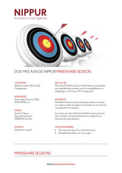 DOE MEE AAN DE NIPPUR MINDSHARE SESSION MINDSHARE