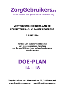 DOE-PLAN - ZorgGebruikers.be