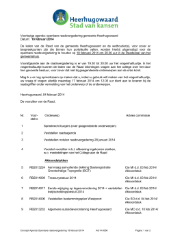 Raad 2014-02-18 Agenda - Gemeente Heerhugowaard
