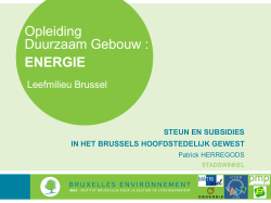 Steun en subsidies in het Brussels Hoofdstedelijk Gewest ()