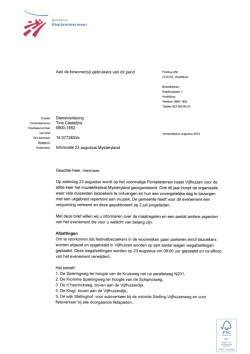 Haarlemmermeer Aan de bewoner(s)/ gebruikers van dit pand