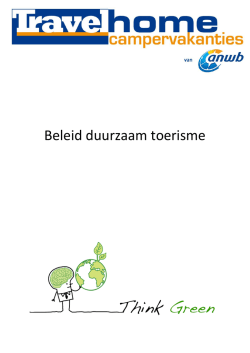 Beleid duurzaam toerisme