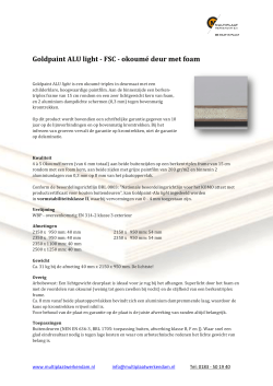 Goldpaint ALU light - FSC - okoumé deur met foam