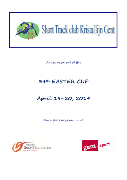 Announcement Easter Cup Gent 2014