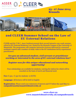 2nd CLEER Summer School on the Law of EU