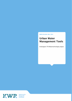 Download hier TKI Urban Water Management Tools eindrapport mei