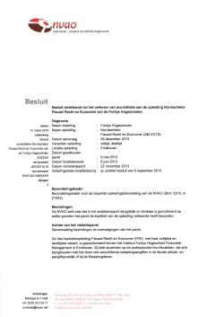 besluit Fontys hbo-ba Fiscaal Recht en Economie
