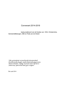Convenant 2014-2018 - Ede