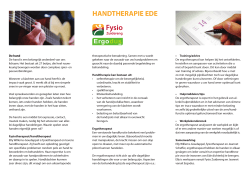 Folder Handtherapie Ede
