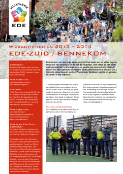 Wijkactiviteiten Ede-Zuid Bennekom 2014451 kB