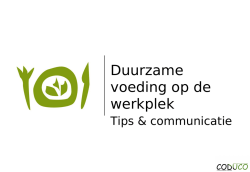 duurzame voeding