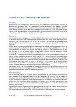 Inspraak reactie op &ldquo;Gebiedsvisie mooi Rijnhuizen&rdquo;