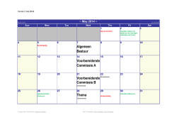 Vergaderschema 2014 - Bestuurscommissie Nieuw-West