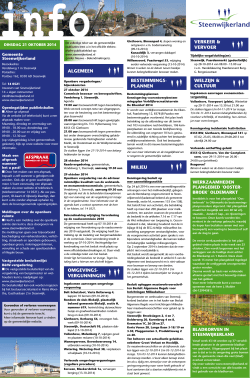 Informatiepagina Steenwijkerland Expres 21 oktober 2014