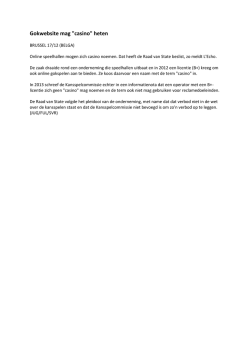 Gokwebsite mag "casino" heten