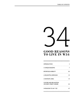 34GOOD reasOns tO live in W34
