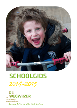 Schoolgids De Wegwijzer 2014-2015