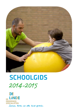 schoolgids de linde speciaal onderwijs 2014-2015