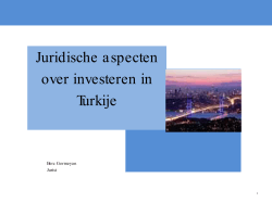 Juridische aspecten over investeren in Turkije