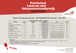 APOTHEEKASSISTENT (Kortrijk) - 2014-2015