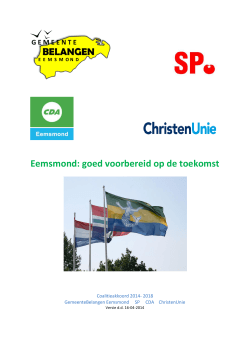 Coalitieakkoord - Gemeente Eemsmond