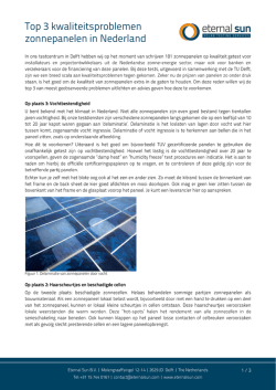 Top 3 kwaliteitsproblemen eterna| sun zonnepanelen