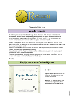 Juli 2014 - Tennisvereniging Lopik