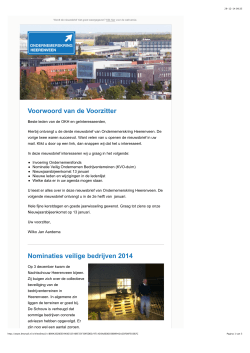 OKH-nieuwsbrief december 2014 - Ondernemerskring Heerenveen